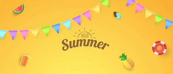 Modern Design Sommer Banner Hintergrund Vektor Illustration — Stockfoto