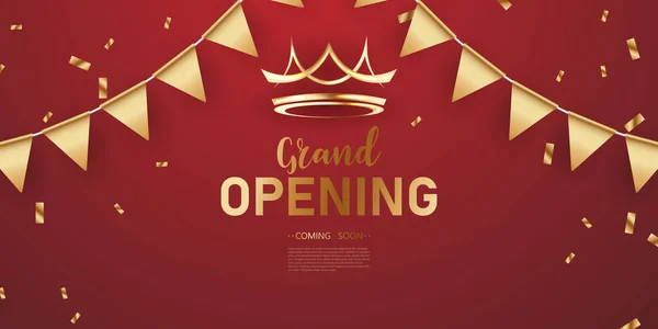 Ontwerp Openingskaart Met Een Elegant Lint Zakelijke Banner Template Vector — Stockfoto