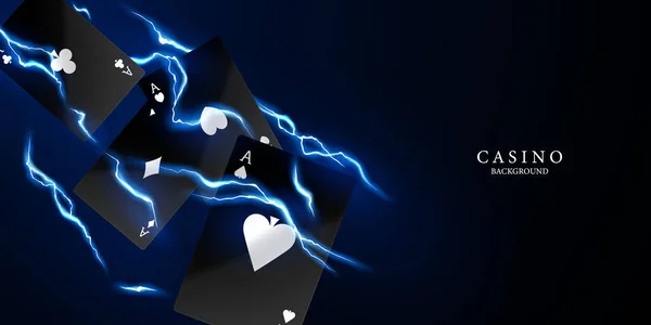 Realistisk Poker Kort Design Vektor Illustration Lyx Kasino Bakgrund — Stockfoto