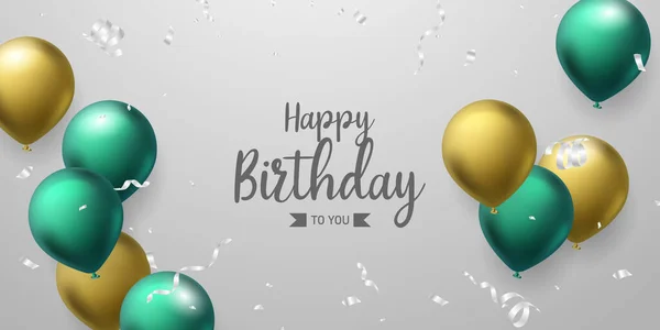Background Celebrate Your Birthday Decorated Colorful Balloons Vector Illustration — Stock Photo, Image