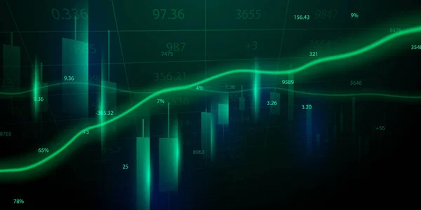 Business Vector Illustration Design Stock Market Charts Forex Trading Charts — ストック写真