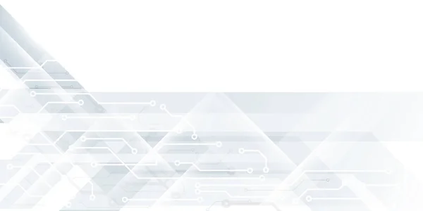 Weiß Abstrakt Technologie Hintergrund Modernes Design Vektor Illustration — Stockfoto