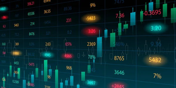 Business Vector Illustration Design Stock Market Charts Forex Trading Charts — Stok fotoğraf