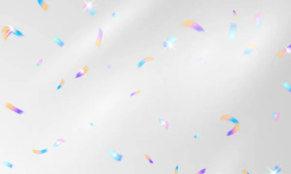Rubans Colorés Confettis Zigzag Tombant Haut Streamers Vecteur Tinsel — Photo