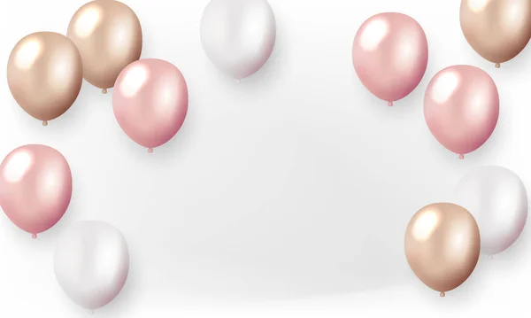 Zarif Balonlarla Kutlama Arkaplanı Güzel Tasarım Vektör Illüstrasyonu — Stok fotoğraf