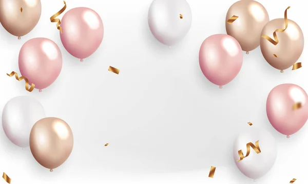 Firande Bakgrund Med Eleganta Ballonger Vacker Design Vektor Illustration — Stockfoto