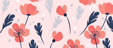 pankart vektör illüstrasyonu için yaratıcı konsept çiçek şablonu arka planı