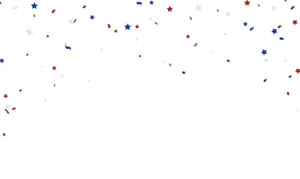 Czerwony Niebieski Confetti Tło Ulotka Ilustracja Wektor — Zdjęcie stockowe