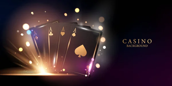 Casino Fondo Vector Ilustración Para Póster Juegos Azar Banner Elegante — Foto de Stock