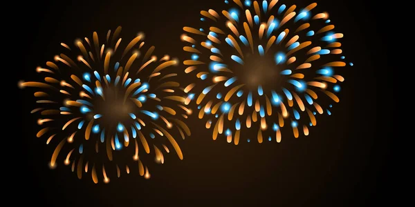 Schöne Feuerwerk Hintergrund Vektor Illustration — Stockfoto