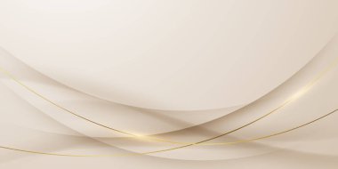 Lüks altın elementlere sahip zarif kahverengi arka plan Modern 3D soyut vektör tasarımı