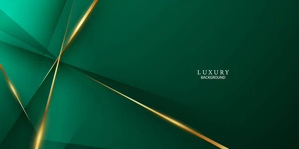 Design Fundo Abstrato Verde Com Elementos Dourados Elegantes Ilustração Vetorial — Fotografia de Stock