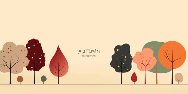Красивая Векторная Иллюстрация Осенней Сцены — стоковое фото