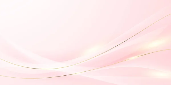 豪華な黄金の要素を持つピンクの背景デザインベクトルイラスト — ストック写真