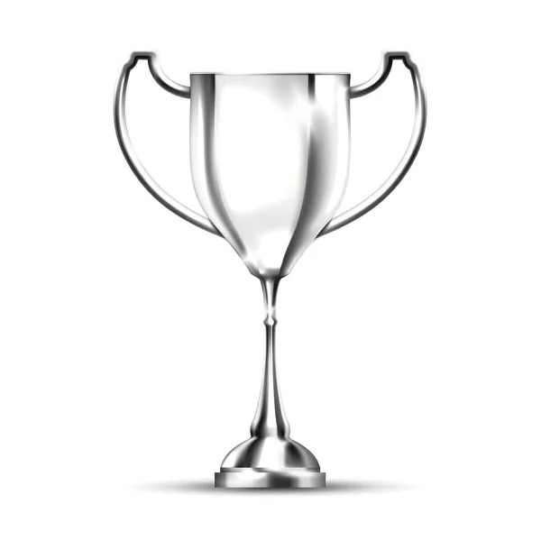 Luxe Zilveren Trofee Ontwerp Vector Illustratie — Stockfoto
