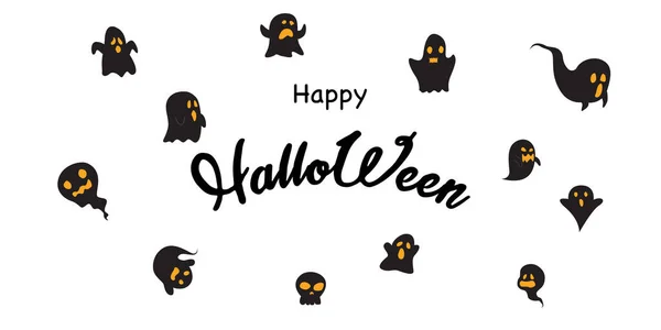 Háttér Design Halloween Poszter Banner Vektor Illusztráció — Stock Fotó