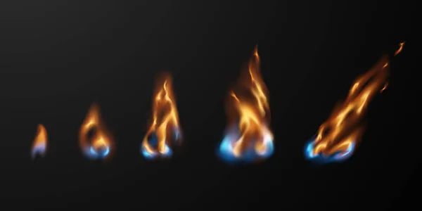 Векторная Иллюстрация Виртуального Набора Пламени — стоковое фото
