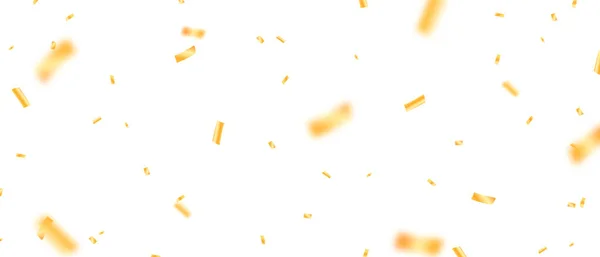 Golden Confetti Zigzag Ribbon Falling Streamers Tinsel Vector — Stock Photo, Image