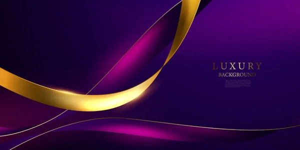 Lüks altın elementler vektör illüstrasyonlu mor soyut arkaplan