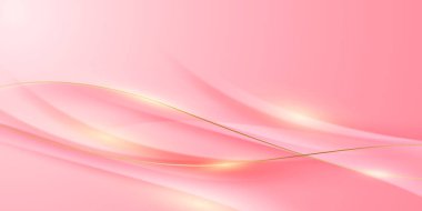 Lüks altın elementler vektör illüstrasyonlu pembe soyut arkaplan
