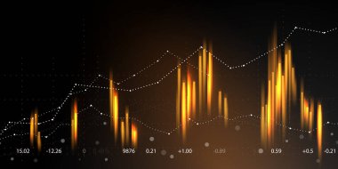 business vector illustration design Stock market charts or Forex trading charts for business and finance ideas.