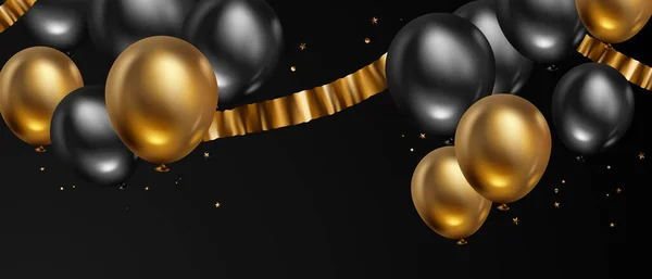 Feiern Sie Ihren Geburtstag Hintergrund Mit Schönen Luftballons Vektor Illustration — Stockfoto