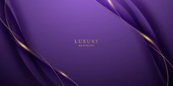 Lila Elvont Háttér Luxus Arany Elemek Vektor Illusztráció — Stock Fotó