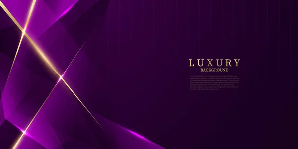 Lila Abstrakt Bakgrund Med Lyx Gyllene Element Vektor Illustration — Stockfoto