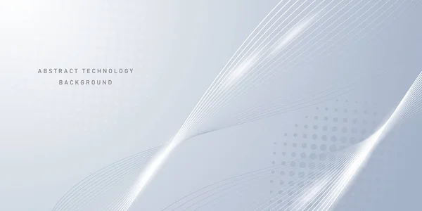 Fehér Elvont Technológia Háttér Modern Design Vektor Illusztráció — Stock Fotó