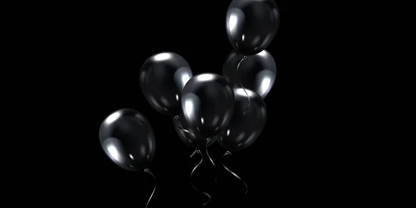 Fundo Celebração Com Balões Pretos Elegantemente Dispostos Design Ilustração Vetorial — Fotografia de Stock