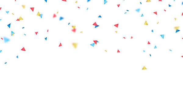 Kleurrijke Confetti Zigzag Lint Vallen Van Boven Streamers Knutsel Vector — Stockfoto