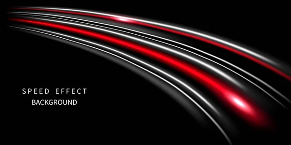 Piękne Światło Prędkość Linia Tło Czarnym Tle Abstrakcyjny Projekt Wektor — Zdjęcie stockowe