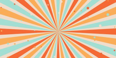 Yarım tonluk Pop Art Style Star Explosion Modeli Çizgi Film Işığı Efekti Arkaplanı. Klasik ton rengi. Vektör çizimi. Wow gradyan tasarım pankartı