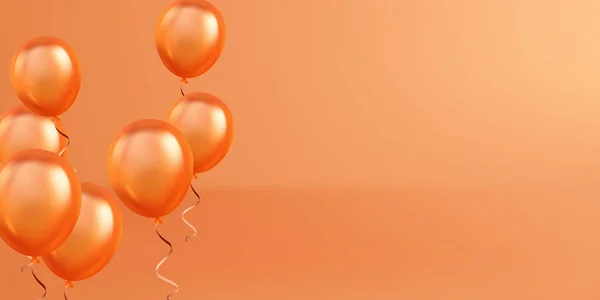 Красивая Оранжевый Дизайн Воздушного Шара Векторный Фон Шаблон Шаблона — стоковое фото