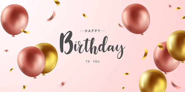Vier Verjaardag Achtergrond Met Mooie Ballonnen Vector Illustratie — Stockfoto