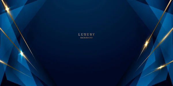 Fundo Abstrato Azul Com Luxo Elementos Dourados Ilustração Vetorial — Fotografia de Stock
