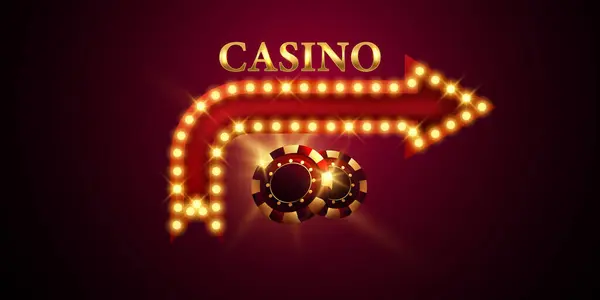 Casino Achtergrond Vector Illustratie Voor Het Gokken Poster Banner Elegant — Stockfoto