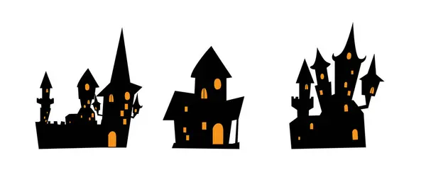 Gyönyörű Halloween Otthon Tervezés Háttér Vektor Illusztráció — Stock Fotó