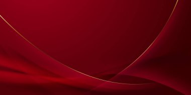 Soyut arkaplan tasarımı modern kırmızı ve altın geometrik elementler vektör çizimi