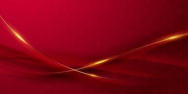 Soyut arkaplan tasarımı modern kırmızı ve altın geometrik elementler vektör çizimi