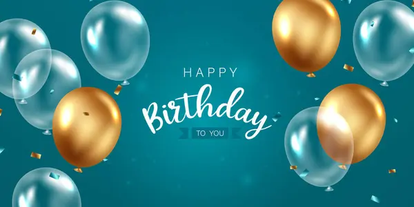 Doğum günü arkaplanınızı güzel balonlarla kutlayın..