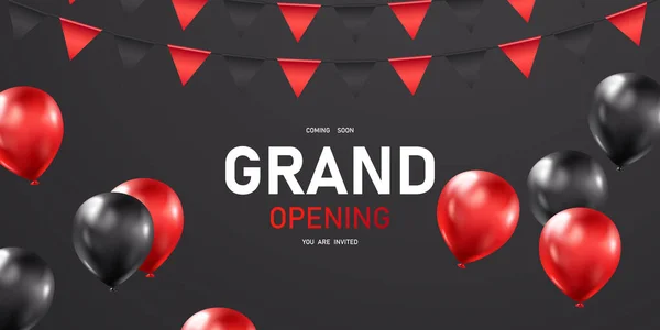 Design your opening card with vector illustrations. beautiful balloon business banner template