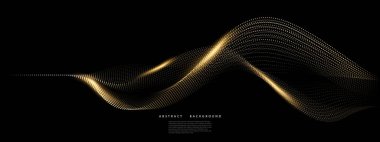 Nokta akışı parçacık dalgası eğrisi teknoloji modern illüstrasyonları kavramı