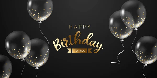 Отпразднуйте Свой День Рождения Красивой Векторной Иллюстрацией Воздушных Шаров — стоковое фото