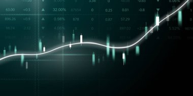 business vector illustration design Stock market charts or Forex trading charts for business and finance ideas.