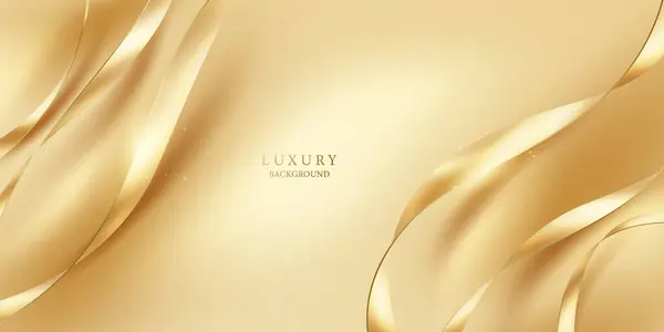 Golden abstract background with luxury golden lines vector illustration.