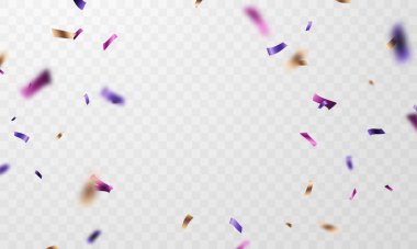 karnaval partisi için mor ve mavi kağıt arkaplan düşen Vektör illüstrasyonuName