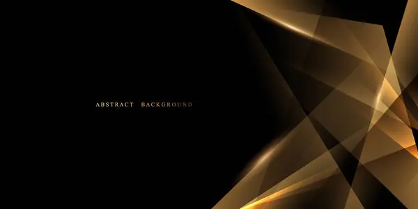 Abstract Modern Design Black Background Luxury Golden Elements Vector Illustration Stockbild
