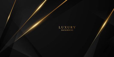 Abstract modern design black background with luxury golden elements vector illustration.