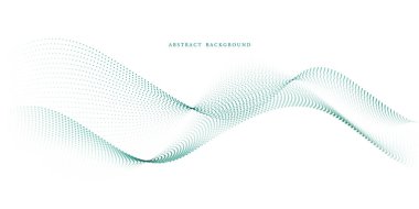 Soyut arkaplan, dalga, akan parçacıklar. modern vektör illüstrasyonu